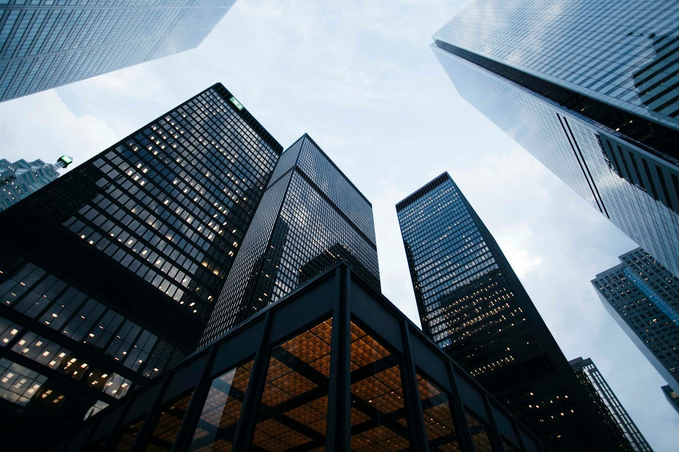Skyscrapers seen from below